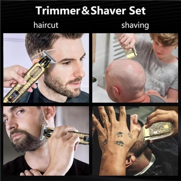 Beard Trimmer Rechargeable, Professional Hair Clippers & Foil Electric Razor - Picture 6 of 7